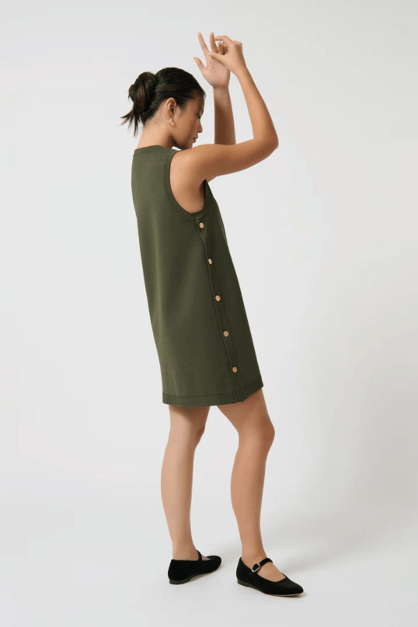 Onte | Selena Button Tunic Khaki | Girls With Gems