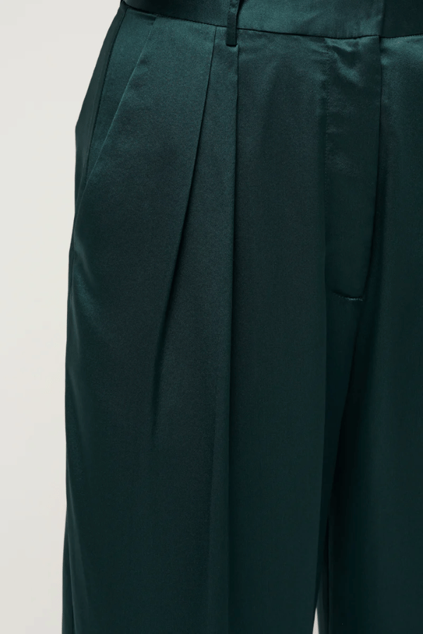 Michael Lo Sordo | Relaxed Silk Boy Pant Green | Girls with Gems