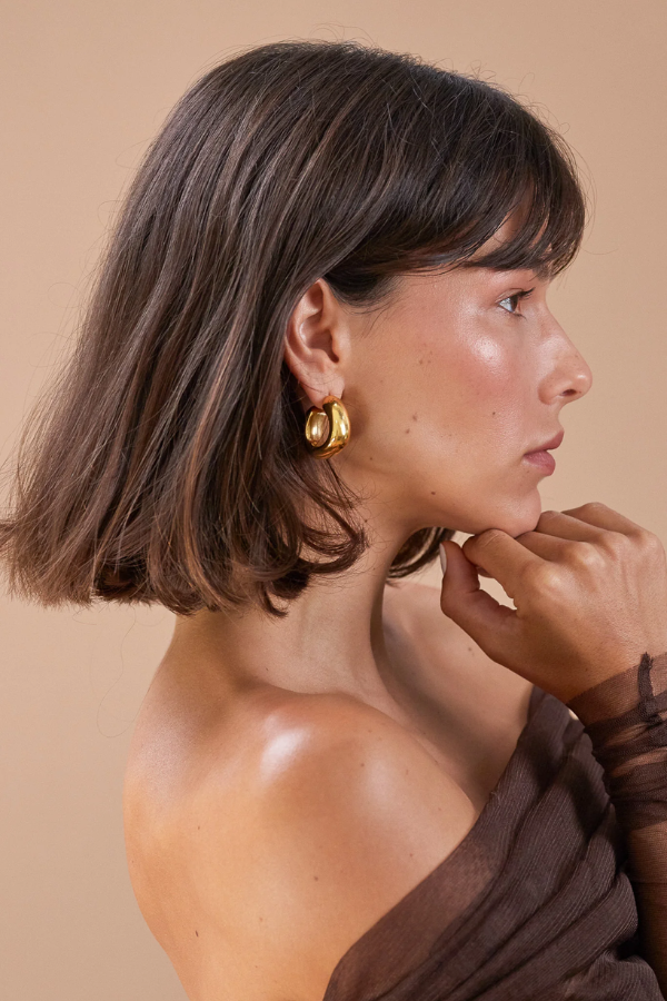 Porter Jewellery | Dina Hoops Gold | Girls with Gems