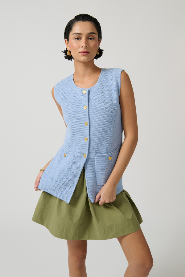 Onte | Helena Gilet Blue | Girls with Gems