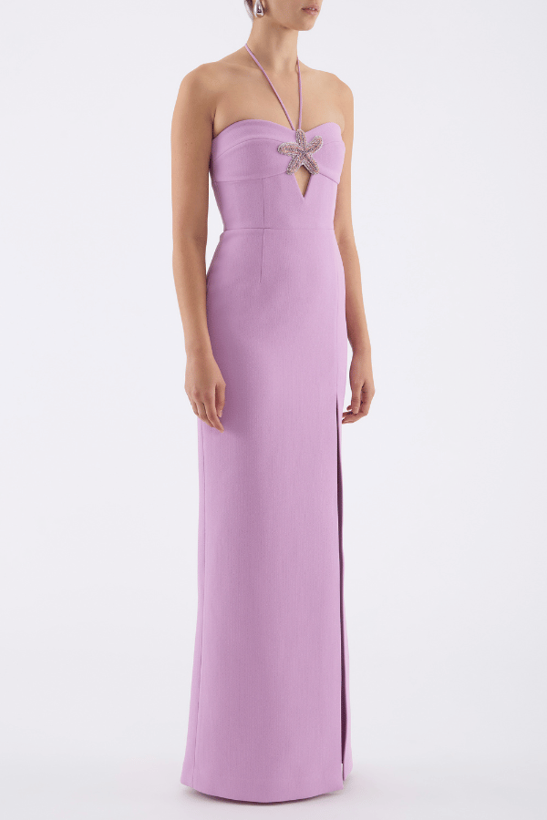 Rebecca Vallance | Chantara Halter Gown Lilac | Girls With Geems