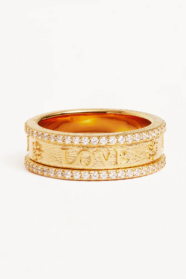 By Charlotte | Love Ring 18k Gold Vermeil | Girls with Gems