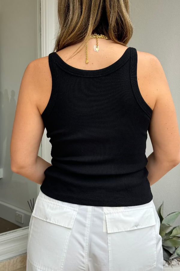 Sneaky Link | Isabella Tank Black | Girls With Gems