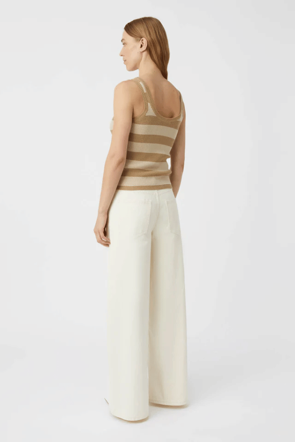 Camilla and Marc | Umi Knit Tank Tan/Cream | Girls with Gems