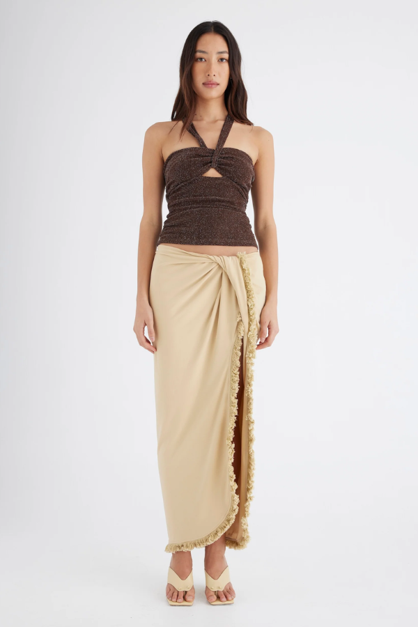 Benni | Prianka Halter Top Espresso | Girls with Gems