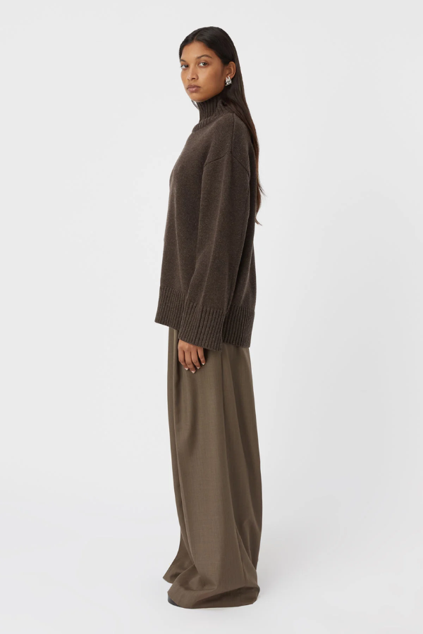 Camilla and Marc | Romeo 2.0 Funnel Neck Chocolate Melange | Girls with Gems