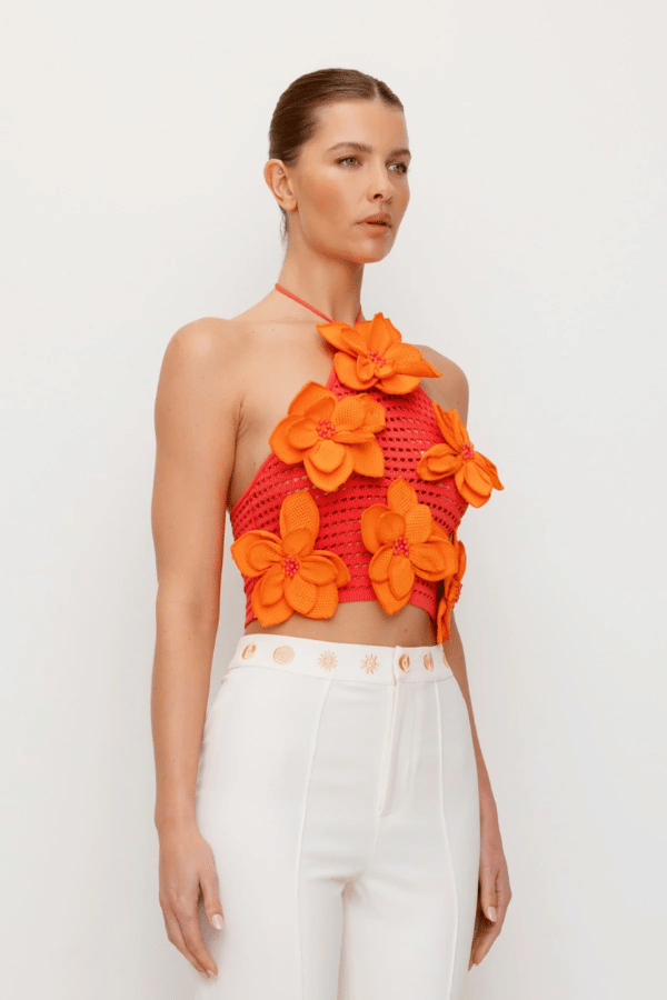 La Monada Knit Top Coral