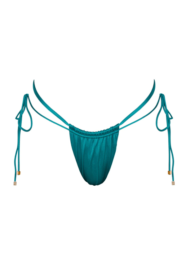 Sommer Swim | Farrah Blue Fondale Tie Side Bikini Bottoms | Girls with Gems