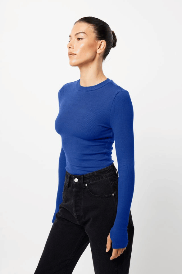 Mossman | The Brooklyn Top Cobalt | Girls with Gems