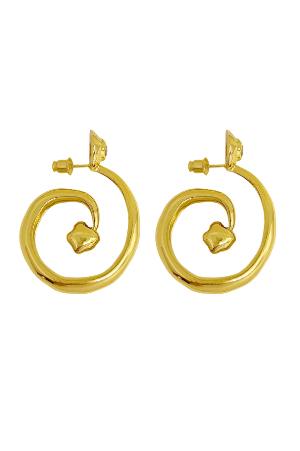 Mountain and Moon | Gaia Earrings Gold | Girls with Gems