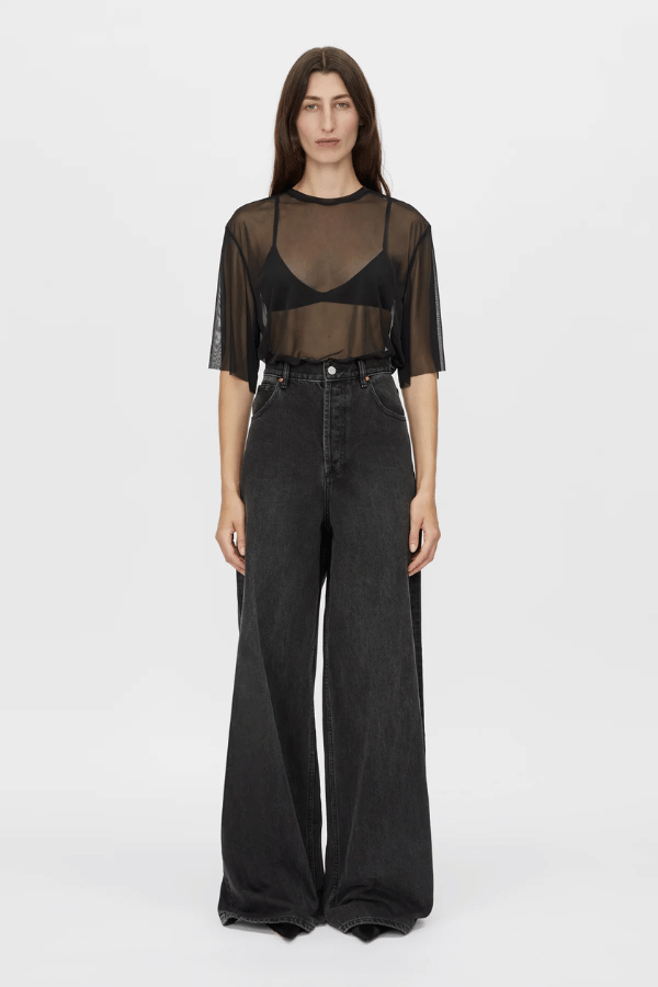 Enigma Sheer Top Black