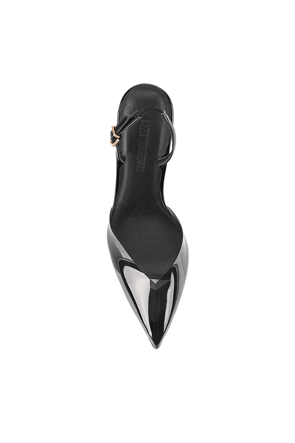 Kristen Pump Vinylite &amp; Black Patent Leather