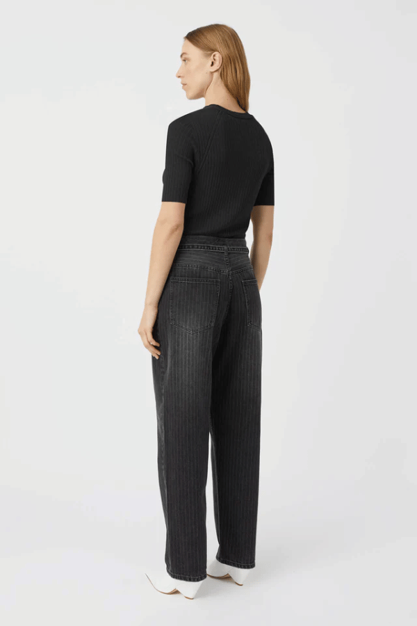 Camilla and Marc | Rhodes Denim Jean Soft Black Pinstripe | Girls with Gems