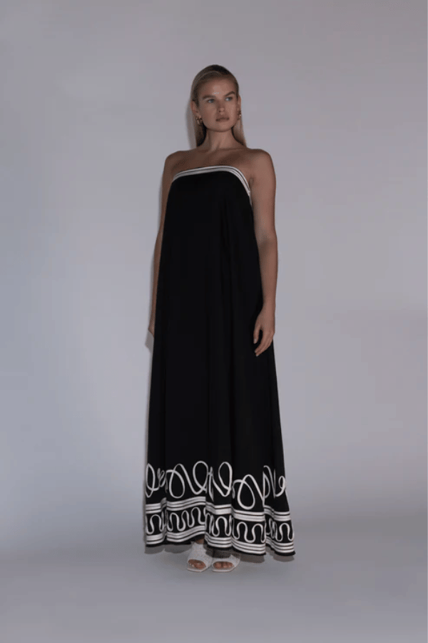 The Wolf Gang | Casella Maxi Dress Noir | Girls with Gems