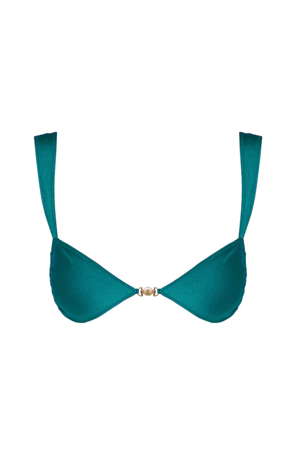 Sommer Swim | Soriya Blue Fondale Balconette Bikini Top | Girls with Gems