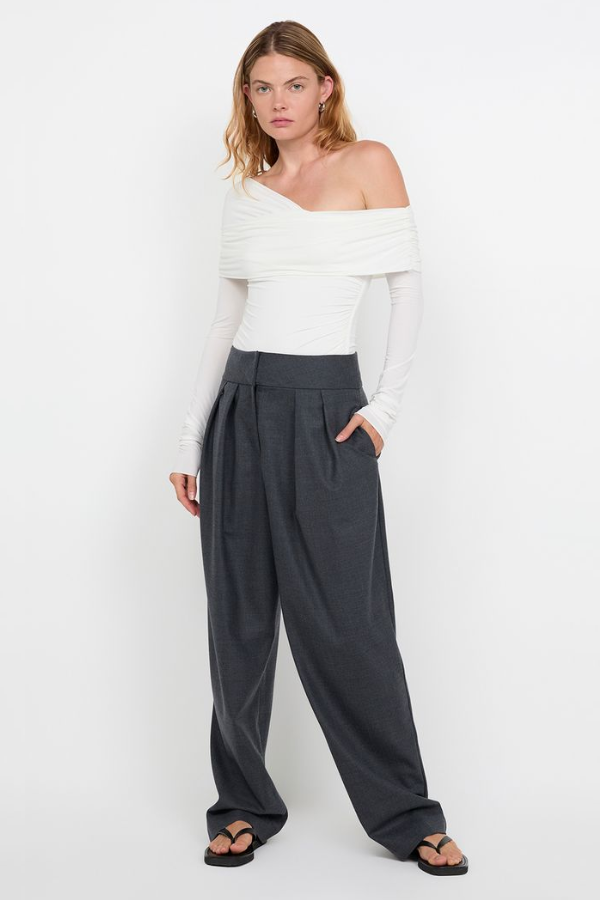 Bec and Bridge | Tillie Drape Top White | Girls with Gems