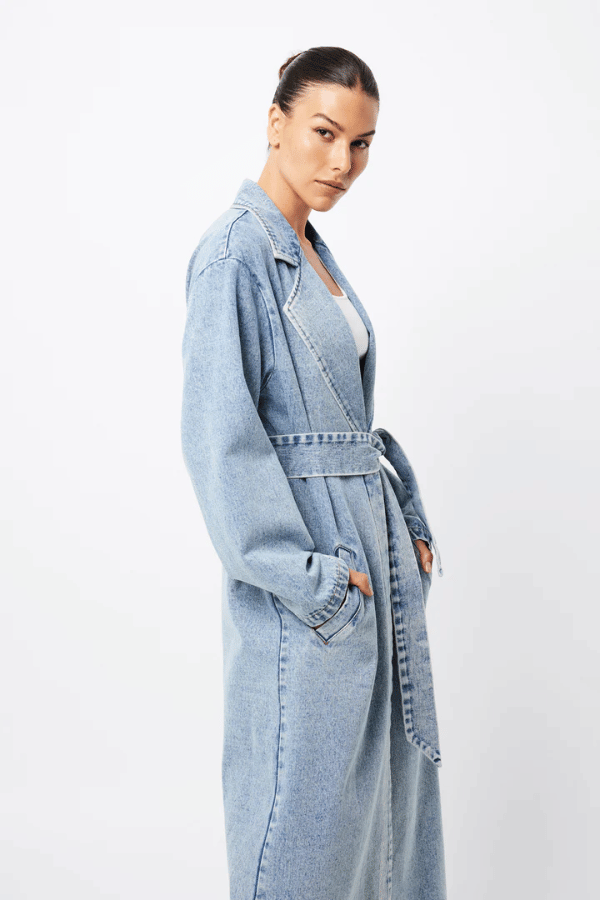 Mossman | Frequency Trench Coat Acid Wash | Girls With Gems