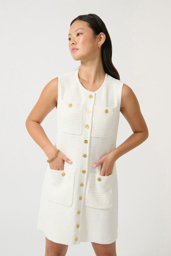 Onte | Helena Dress White | Girls with Gems