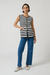 Onte - Helena Gilet Stripe Navy/White - Girls With Gems