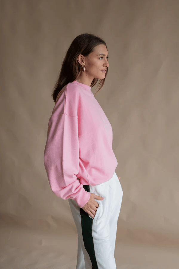 Araminta James | Monogram Classic Sweatshirt Pink | Girls with Gems