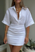 Sneaky Link | Vida Shirt Dress White | Girls With Gems