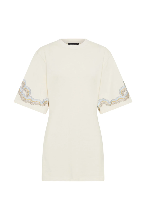 Camilla and Marc | Serene Tee Dress Ivory | Girls with Gems