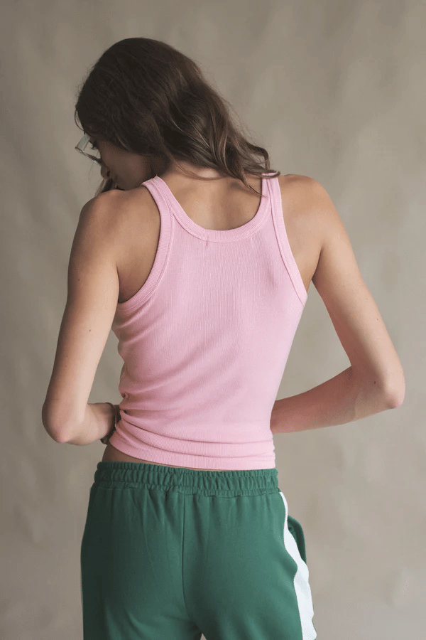 Araminta James | Monogram Tank Pink | Girls with Gems