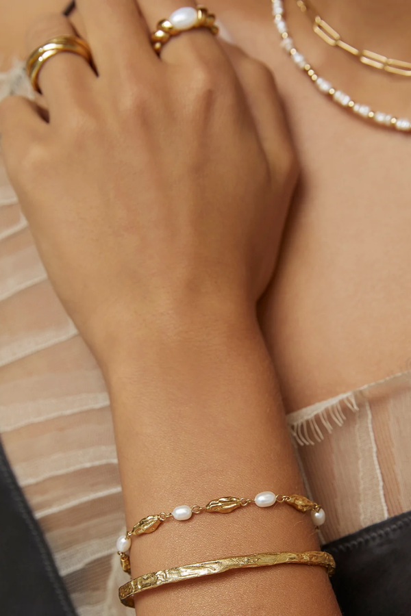 Arms of Eve | Mimi Pearl and Gold Bracelet | Girls with Gems