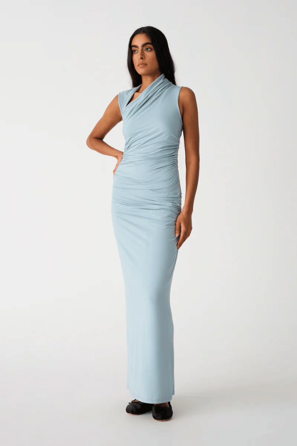 Misha | Albie Maxi Dress Seafoam Blue | Girls with Gems