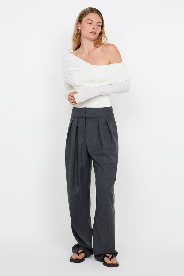 Bec and Bridge | Tillie Drape Top White | Girls with Gems