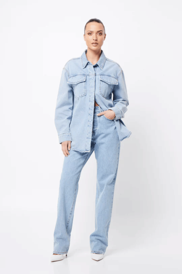 Mossman | Bexley Shirt Denim | Girls with Gems