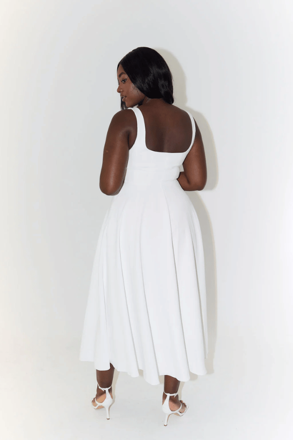 Odd Muse | The Ultimate Muse High Waist Square Neck Midi Dress | Girls With Gems