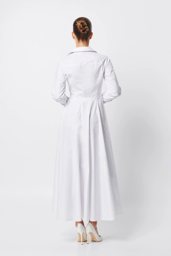 Mossman | Marseille Maxi Shirt Dress White | Girls With Gems