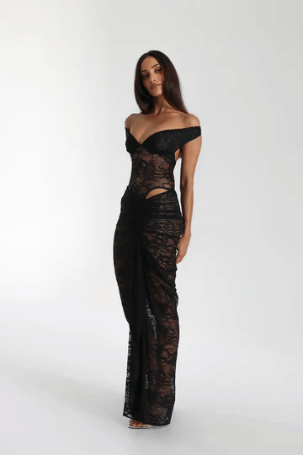 Natalie Rolt | Aubrey Dress Black | Girls With Gems