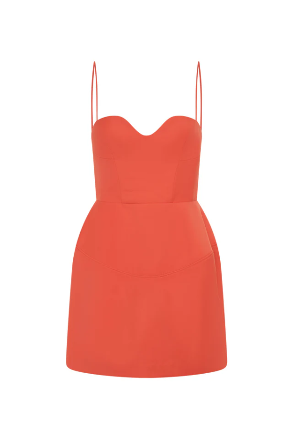 Camilla and Marc | Doherty Peplum Mini Dress Coral | Girls with Gems