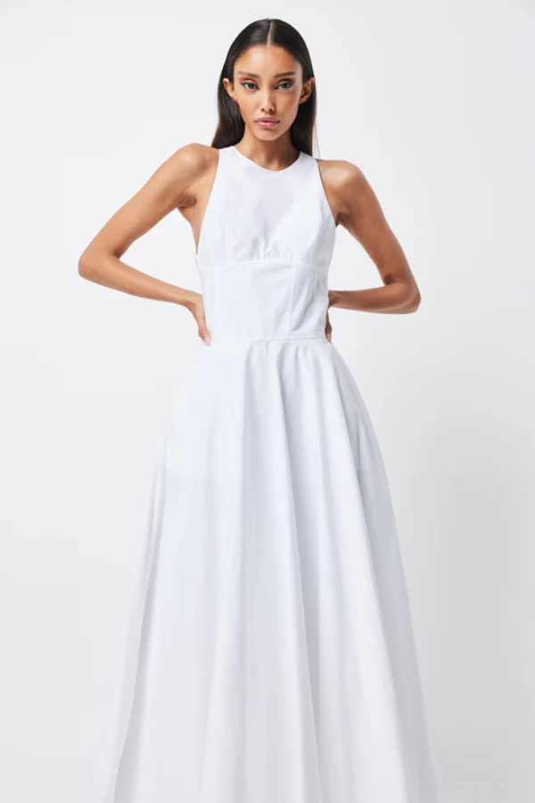 Mossman | Homage Maxi Dress White | Girls with Gems