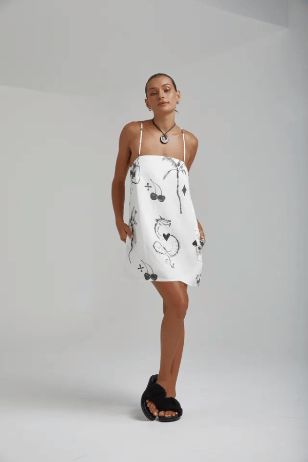 Summi Summi | Shirt Dress Black Dragon Of Hearts | Girls with Gems