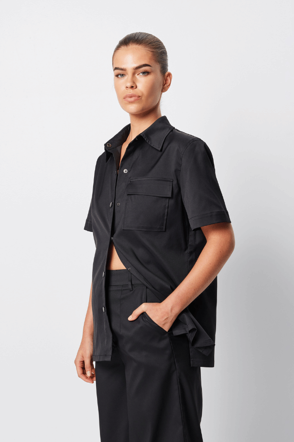 Mossman | Rivello Shirt Black | Girls With Gems