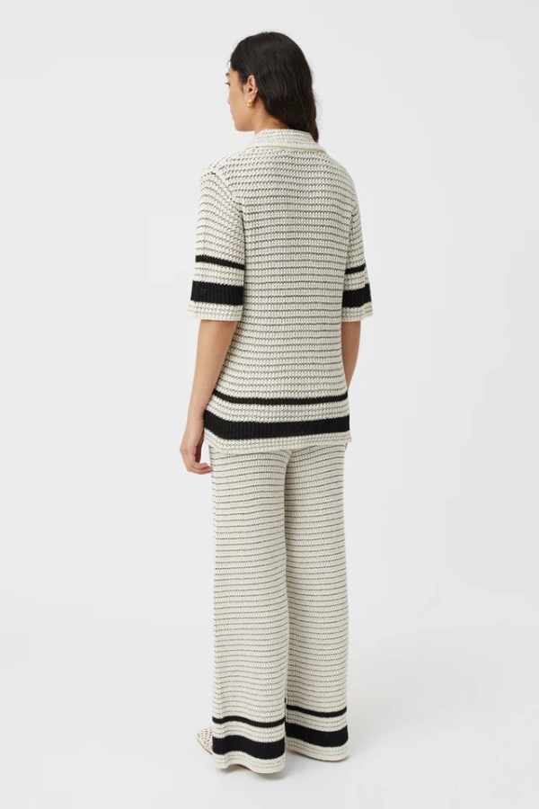 Camilla and Marc | Reef Knit Pant Cream Black | Girls with Gems