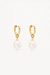 By Charlotte | 18k Gold Vermeil Embrace Stillness Pearl Hoops | Girls with Gems