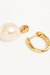 By Charlotte | 18k Gold Vermeil Embrace Stillness Pearl Hoops | Girls with Gems