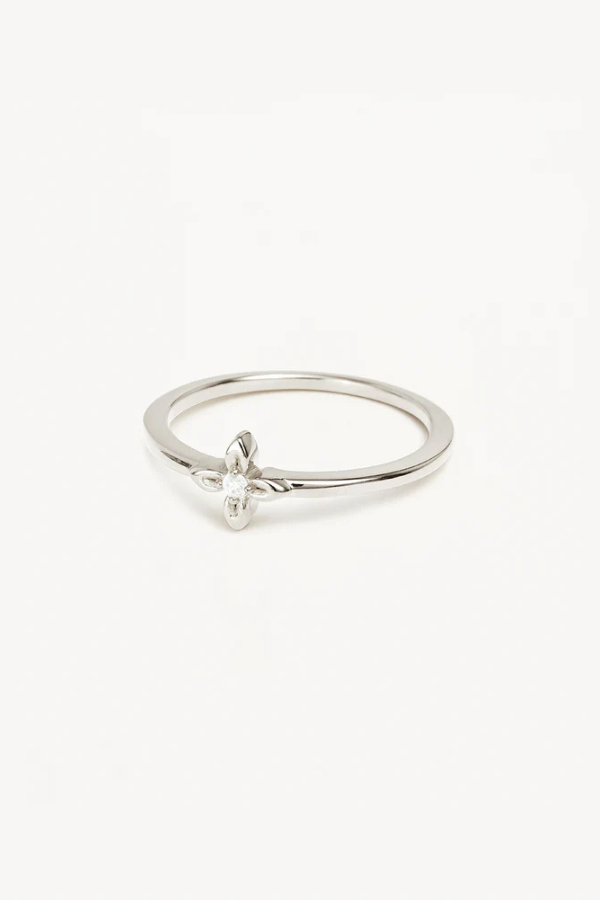 By Charlotte | Sterling Silver Live In Light Ring | Girls with Gems