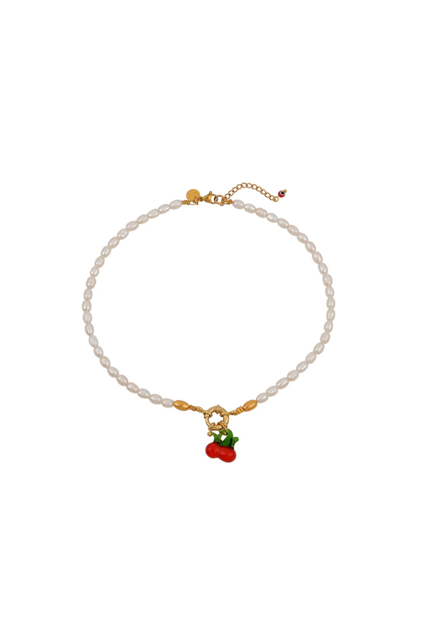 Cherry Ice Cream Smile Necklace