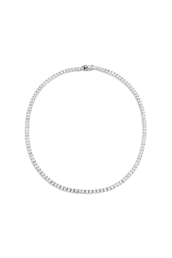 The M Jewelers | The Tennis Necklace Silver | Girls with Gems