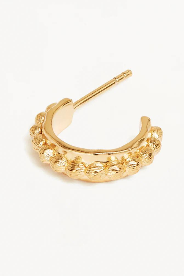 By Charlotte | 18k Gold Vermeil Karma Hoops | Girls With Gems