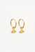 By Charlotte | 18k Gold Vermeil I am Protected Hoops | Girls with Gems