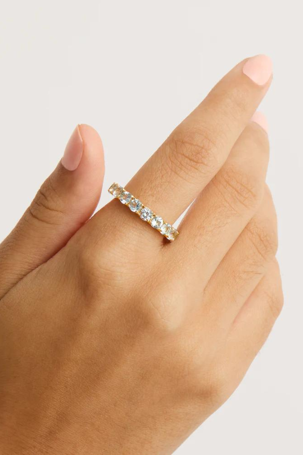 By Charlotte | 18k Gold Vermeil Infinite Skies Ring | Girls with Gems