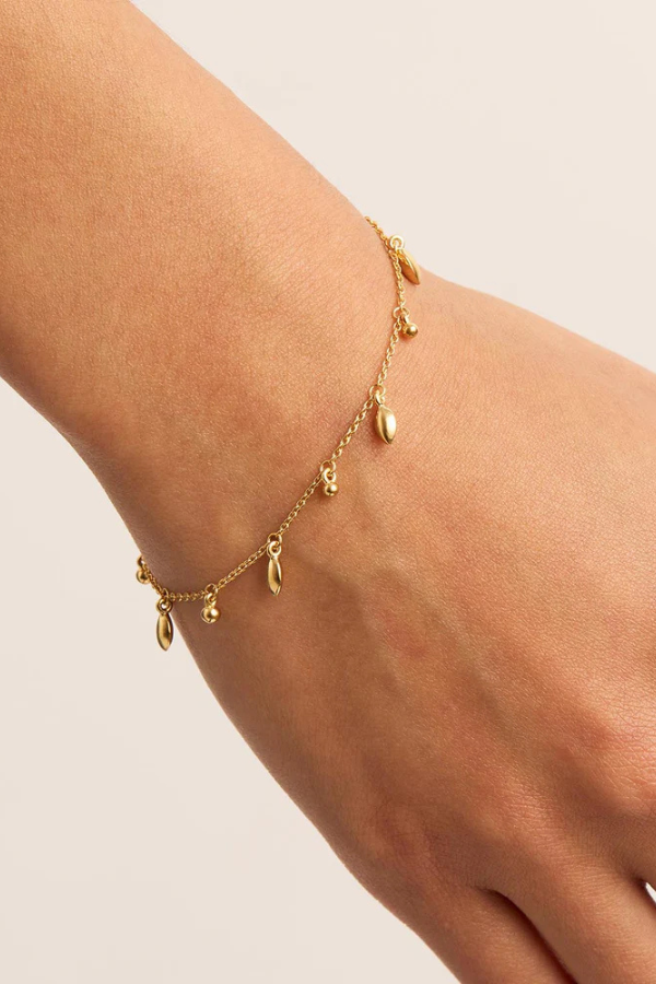 By Charlotte | 18k Gold Vermeil Live In Grace Bracelet | Girls with Gems