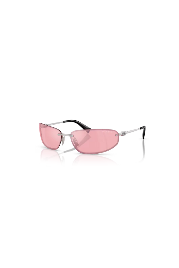 Miu Miu | MU A50S Silver W/ Pink | Girls With Gems