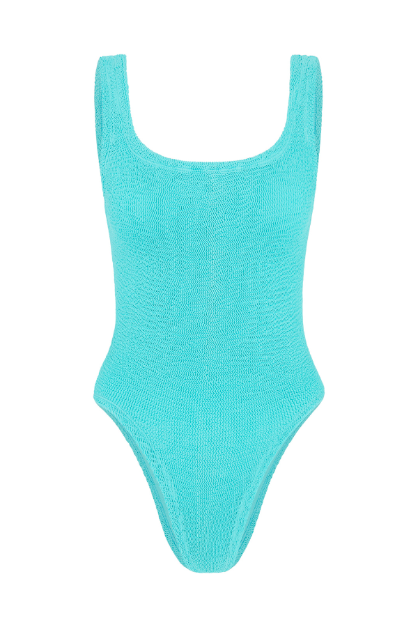 Hunza G | Square Neck Swim Aqua | Girls with Gems